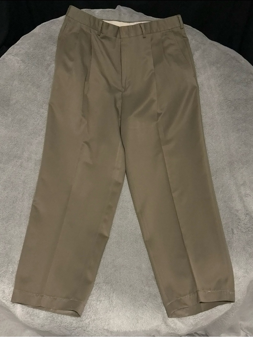Farah Olive Green Straight-Leg Chinos